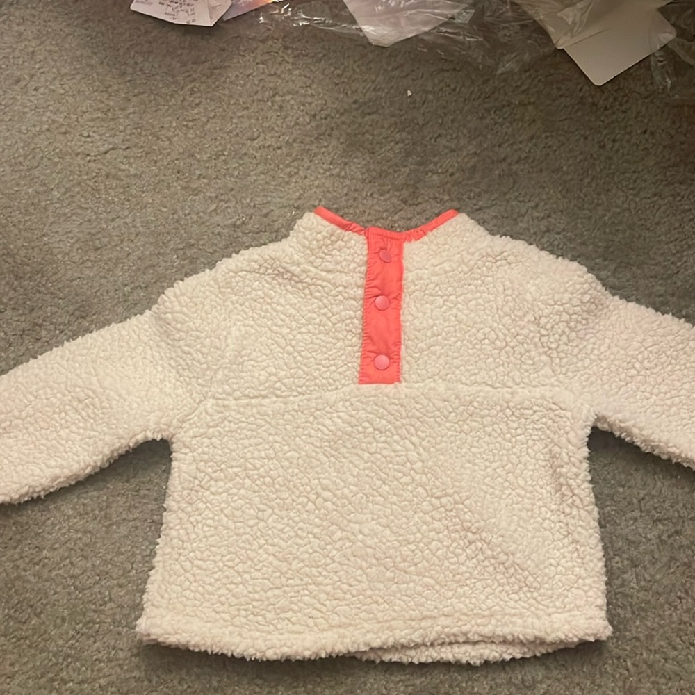 Tan and pink sweater